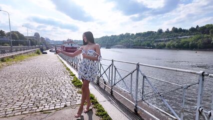 Hot Armenian Babe Rides Machine